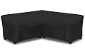 Arcedo Outdoor Sectional Sofa Cover, 85" X 85" V-Shaped 5-Seater Waterproof Patio Furniture Cover, Outdoor Couch Cover, All Weather Protection Patio Sofa Cover, Black