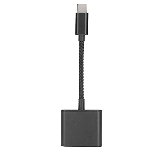 2 in 1 Type C - Type C オーディオアダプター、60W PD急速充電、3.5mm AUXジャック搭載でロスレス音楽再生と急速充電を実現 (黒)