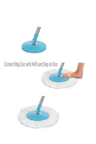 Image of Spin Mop Spares Set Handle with Microfibers Refill