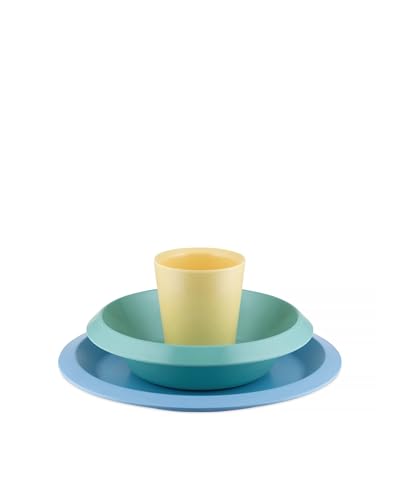 Alessi Giro Kids Collection Set da Tavola per Bambino, Melammina, Multicolor