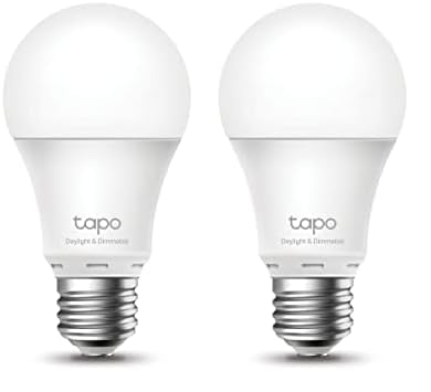 Tapo TP-Link L520E - Bombilla LED Inteligente, Bombilla WiFi sin necesidad de Hub, Blanco Neutro 4000K, Regulable,E27, 8.7W/ 806lm, Compatible Alexa, Echo y Google Home (Paquete de 2)