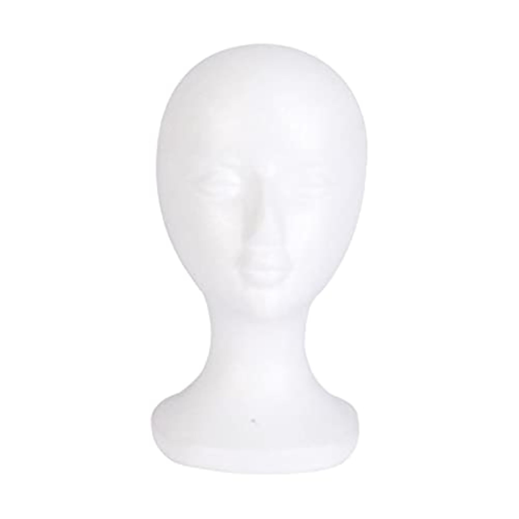Foam Mannequin Head White Holder for Hairpieces Style H