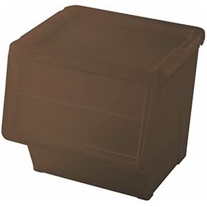 フロントオープン収納ボックス/衣装ケース 【Lサイズ】 幅45cm クリアブラウン 日本製 『カバコ』 生活用品 インテリア 雑貨 日用雑貨 収納用品 top1-ds-1876118-ah [簡素パッケージ品]