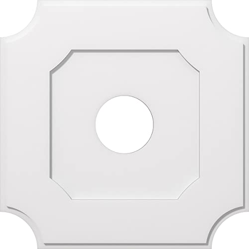 Image of Ekena Millwork CMP30LE-07000 Locke Architectural Grade PVC Contemporary Urethane Ceiling Medallions 30 inchOD x 7 inchID x 18 inchC x 1 inchP