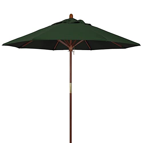 Grand parasol de jardin de 2,1 m/2,7 m avec protection UV – Parasol pliable imperméable pour terrasse, plage, cour, café et restaurant – C-2,7 m design rond