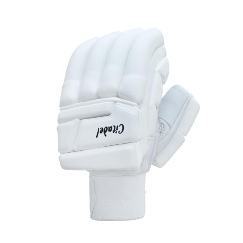 Image of WHITEDOT Sports Citadel Cricket Batting Gloves||Suitable for Boys|Small Left Hand||White| Leather