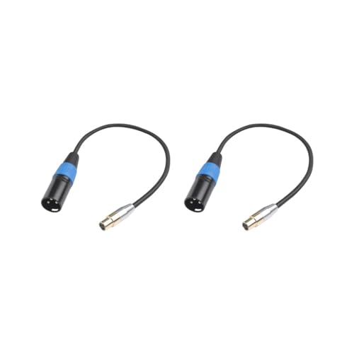 2のセット4.5mm ミニ XLR メス - XLR オス ステレオ オーディオ アダプター ケーブル ミニ ジャック 0.3 メートル