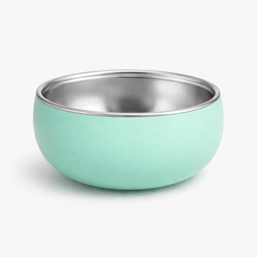 Image of Premium Stainless Steel Baby Feeding Bowl with Soft Silicone Cover | Non-Slip Grip, BPA Free & Food-Grade | Safe Feeding Bowl for Infants & Toddlers | Durable, Easy to Clean (Mint Green)