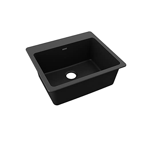 Elkay Quartz Classic Elg2522Bk0 Single Bowl Drop-In Sink, Black #TOP2