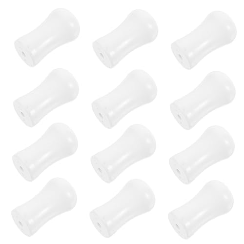 Homoyoyo Pomelli per Cordini Tende in Plastica Bianca, Tiranti per Tende da Finestra e Ventilatori da Soffitto, Set 12 Pezzi per Arredamento Casa Nappa Resistente e Uso Domestico