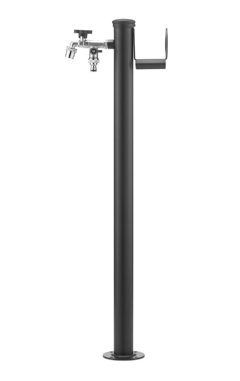 Belfer 42SRR Fontana da Giardino con Doppio Rubinetto e Porta Tubo Acqua Colore Antracite