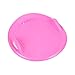 Yiju Round Snow Sled Snow Luge Heavy Duty Toboggan, Grass Sand Sliding Sled Sledge Downhill for Adults Children Boys Girls, Family, Pink S
