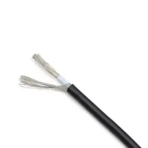 Troncalization Solid 10m Electronic Signal Protection Cable, 28AWG to 10AWG Single Core Copper Channel Shielded Cable UL1185 Connector Loom ( Color : Black, Size