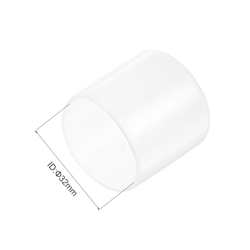 Image of uxcell 4pcs Rubber End Caps 32mm ID Vinyl Round End Cap Cover Screw Thread Protectors Clear, 30mm Height