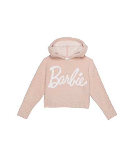 Barefoot Dreams Cozychic Barbie Youth Hoodie, Soft Youth Hoodies, In-Fashion Style For Kids, Dusty Rose/White, 8/10 #TOP17