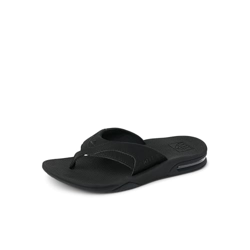 REEF Fanning, Sandalias Flip-Flop para Hombre, Negro (All Black), 45 EU (11 UK)
