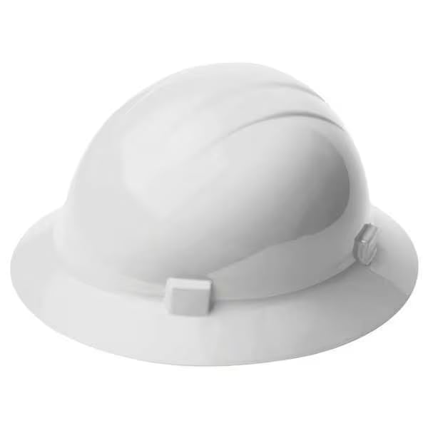 Hard Hat, Polyethylene, 4 Point Pinlock, Type 1, Class E, White, Mfr: 19201-A