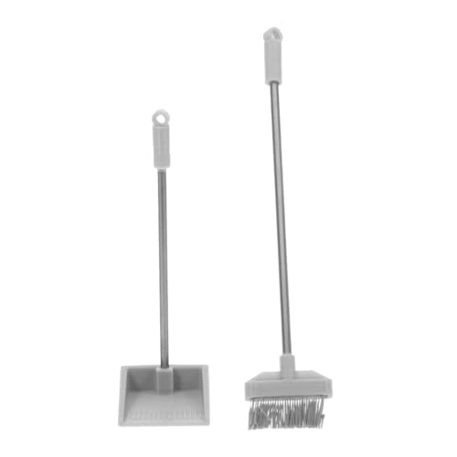 Anneome 1Set Scale Broom and Dustpan Combo for Authentic Decor Playhouse Accessories Sturdy Easy to Transport for Spaces