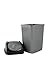 Superio Small Trash Can with Lid 4.5 Gallon Plastic Swing Top Garbage Can Slim Waste Bin for Under Sink/Cabinet, Laundry Room, Kitchen, Office, Bedroom, Bathroom, College Dorm, 18 Qt, Gray/Black