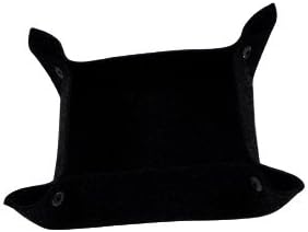 Yoka Wool Felt DIY Valet Tray Catch All Tray Travel Storage Basket Box Jewelry Tray Display Organizer Bedside Storage Tray (Black)