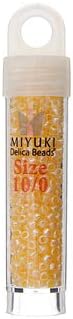Miyuki Delica 8/0 RD 5.2gms Japanese Seed Beads - Crystal Yellow Ceylon Lined-Dyed