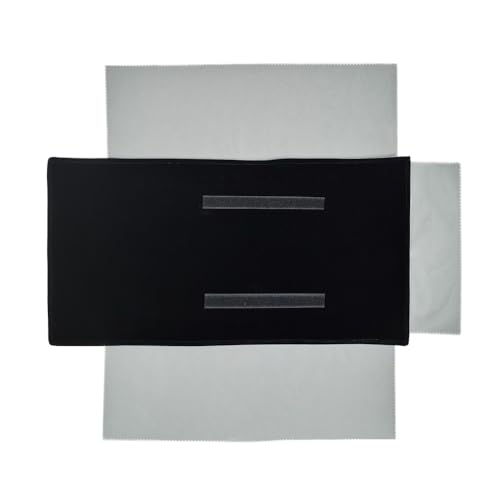 SCIKHEFT Velet Travel Jewelry Case Roll Bag Organizer for Necklace Bracelet Black Gray Velvet (Black Gray)