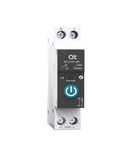 Interrupteur de télécommande connecté rail DIN 32A avec disjoncteur de mesure 1P 63A