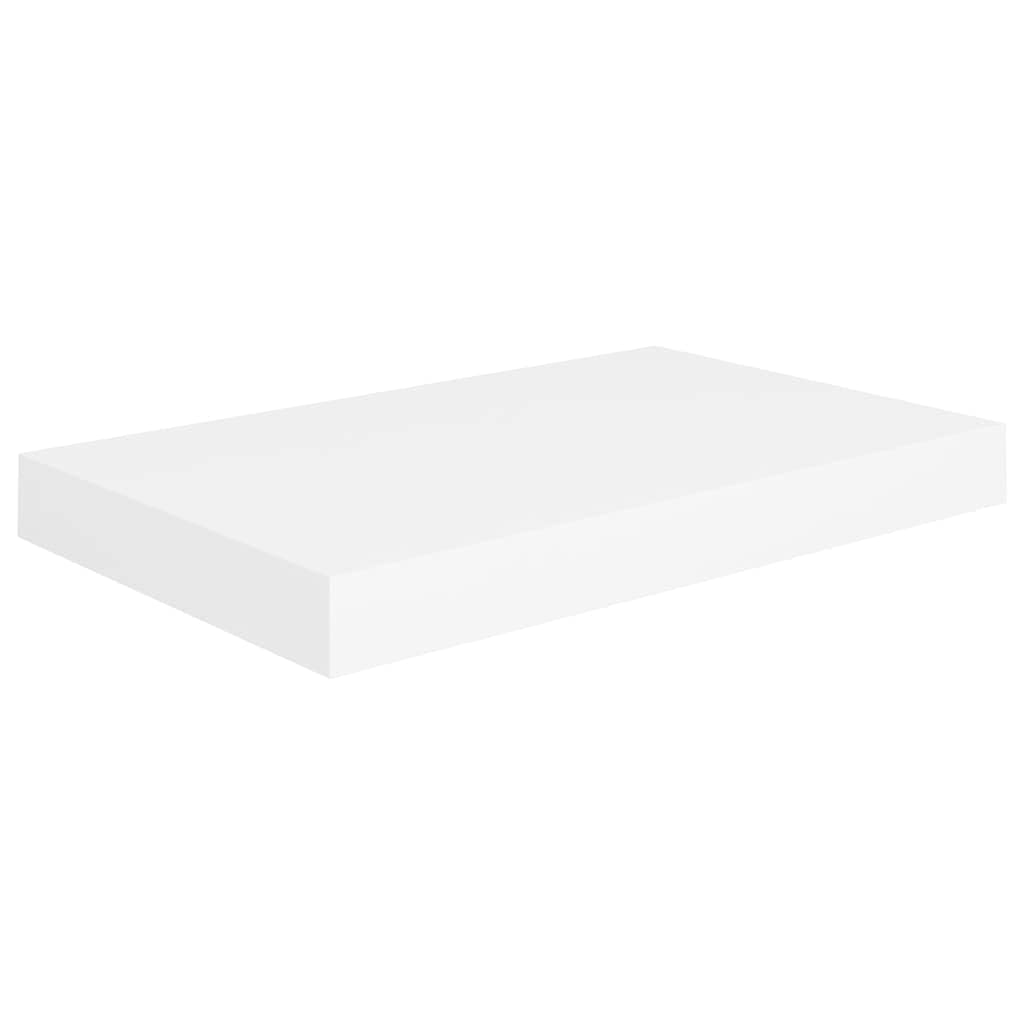 Zestaw 2 półek wiszących, białe, 40 x 23 x 3,8 cm, płyta MDF o strukturze plastra miodu z metalową ramą, niewidoczny system mocowania książek i artykułów dekoracyjnych, stabilna półka ścienna