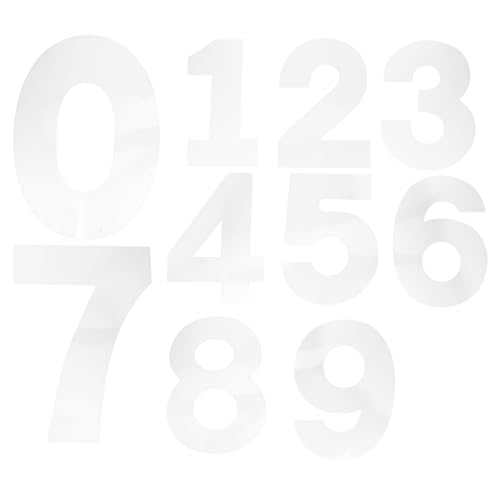 Cabilock 1Set Cake Molds Flat Plastic Baking Stencils for Cakes Birthday Cake Decorating Tools for Numerical Cake Designs