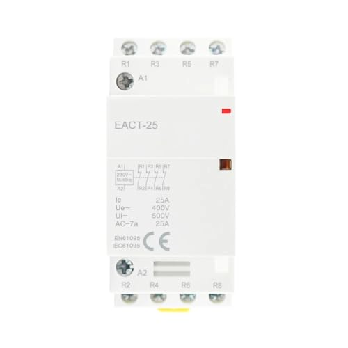 Contacteur modulaire 25A 4NO 24V sur rail DIN pour domotique résidentielle