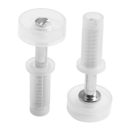 Kit de herrajes para puertas plegables de 32 piezas: ruedas guía y pivotes superiores para puertas empotradas. Herraje duradero de acero y plástico. miniatura 4