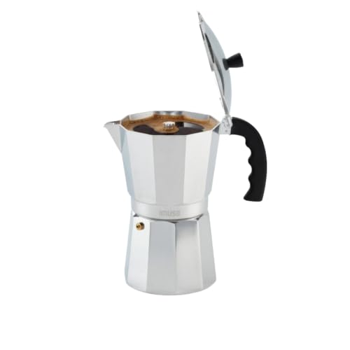 IMUSA 12 Cup Cast Aluminum Stovetop Coffee Maker with Cool-touch Handle