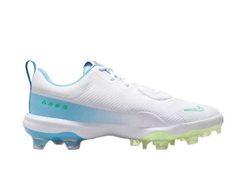 Nike Force Trout 9 Pro Fresh MCS Rubber Molded Men's Baseball Cleats White Blue FQ7726-104 Size 14