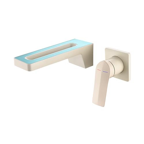 Robinet de salle de bain cascade mural en laiton chic