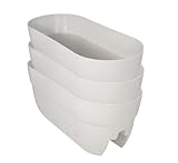 Emsco Group Rail Planter, White