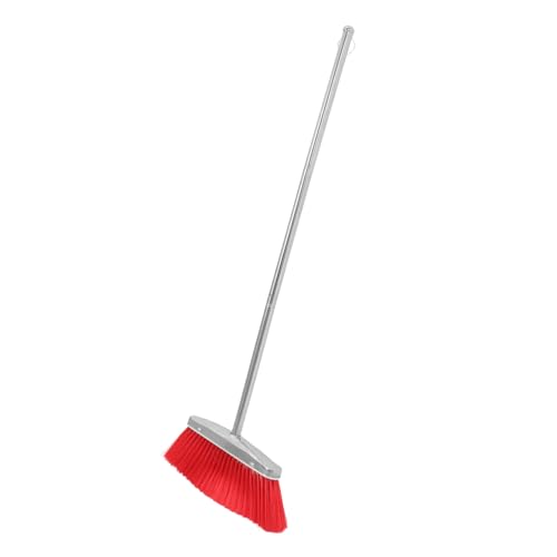 PartyKindom Cleaning Broom with Long Metal Handle Ergonomic Design for Indoor Use Efficient Garbage Sweeping for Home Kitchens and Offices Tangle Technology