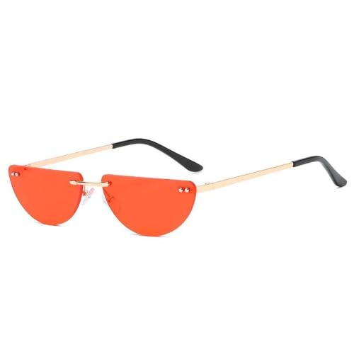 Lunettes de soleil rétro en métal demi-cercle pour stopper l'éblouissement