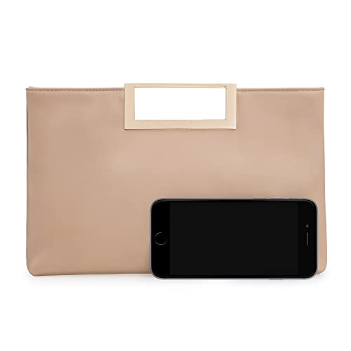 Charming Tailor Fashion Pu Leather Handbag Stylish Women Convertible Clutch Purse (Taupe) #TOP2