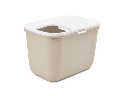 SAVIC Katzentoilette Hop In mit Einstieg von oben beige-weiss