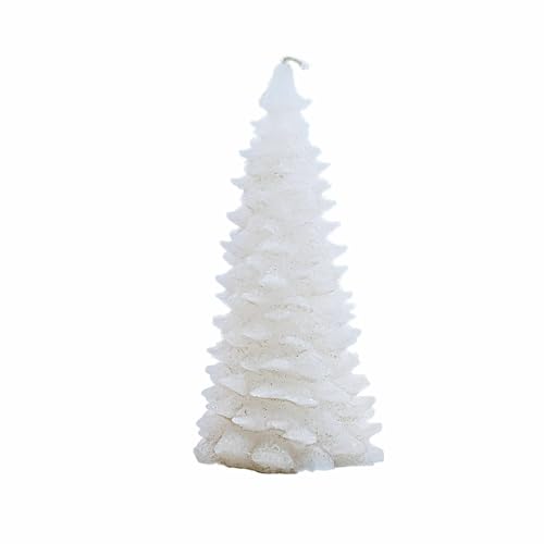 Loberon Kerze Invique, Tannenbaum-Form, Durchgefärbt, Detailreich...