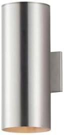Maxim Outpost-2 Light Outdoor Wall Mount-5 Inches Wide by 15 inches high-Brushed Aluminum Finish