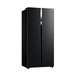 Cookology CSBS460BK 177.5cm Freestanding American Side-by-Side Fridge Freezer in Black - 460 Litre Capacity - 2 Doors - Frost Free - Adjustable Temperature Control - Super Freeze Setting