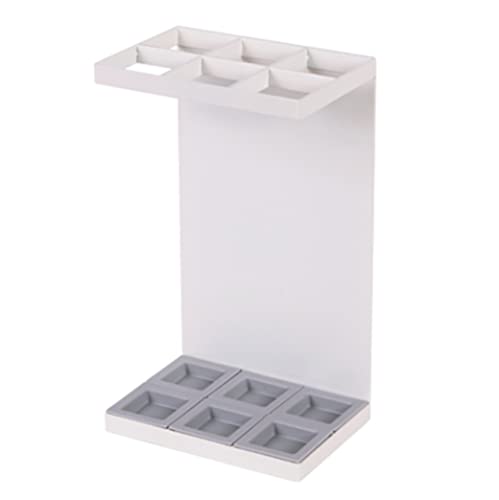 Soporte para paraguas, soporte para paraguas de 6 agujeros con bandeja de goteo, soporte para paraguas para el hogar, hotel, pasillo, sala de estar, organizador de paraguas/color/17.5*