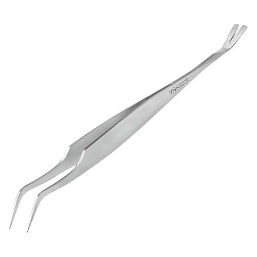 YNR Professional Tick Remover Tweezers - Flea Removal Tool, Painlessly, Reliable Stainless Steel Tick Tweezer for Humans, Pets, Dogs & Cats | (2 in 1)