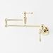 Signature Hardware 954008 4.6 GPM Double Handle Wall Mounted Retractable Pot Filler - Brushed Gold