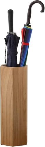 Porte-parapluies hexagonal en bois design noble pour décoration chic