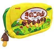 中古雑貨 明治 きのこの山&たけのこの里 2層ポーチ Mono Max 2022年4月号付録