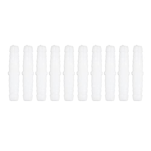 Lot de 10 raccords de tuyau de 6 mm en plastique - Adaptateur droit - Même ardillon - Pour air et eau - 6 à 6 mm