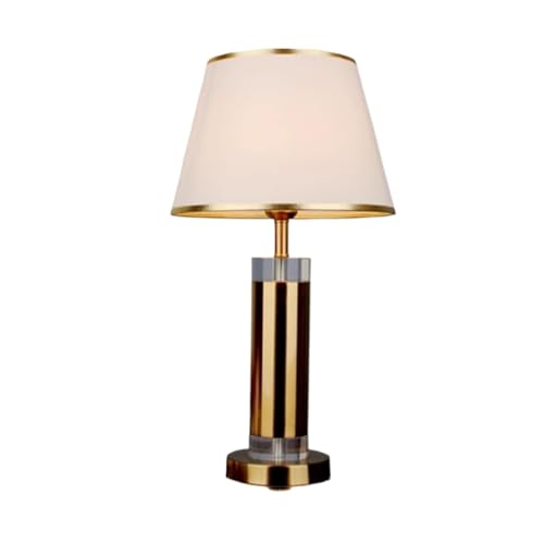 Lampe de bureau dorée et cristal LED pour salon et chambre
