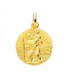 Médaille Saint Christophe or jaune 17 mm : le bijou protecteur des voyageurs au quotidien